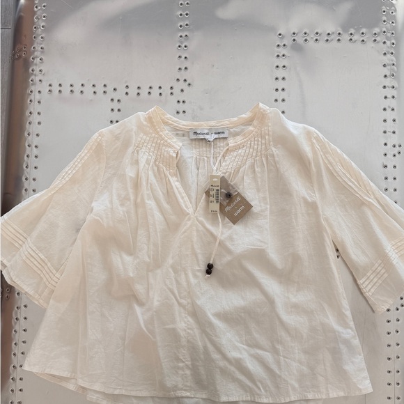 Madewell Tops - Madewell White Peasant Blouse